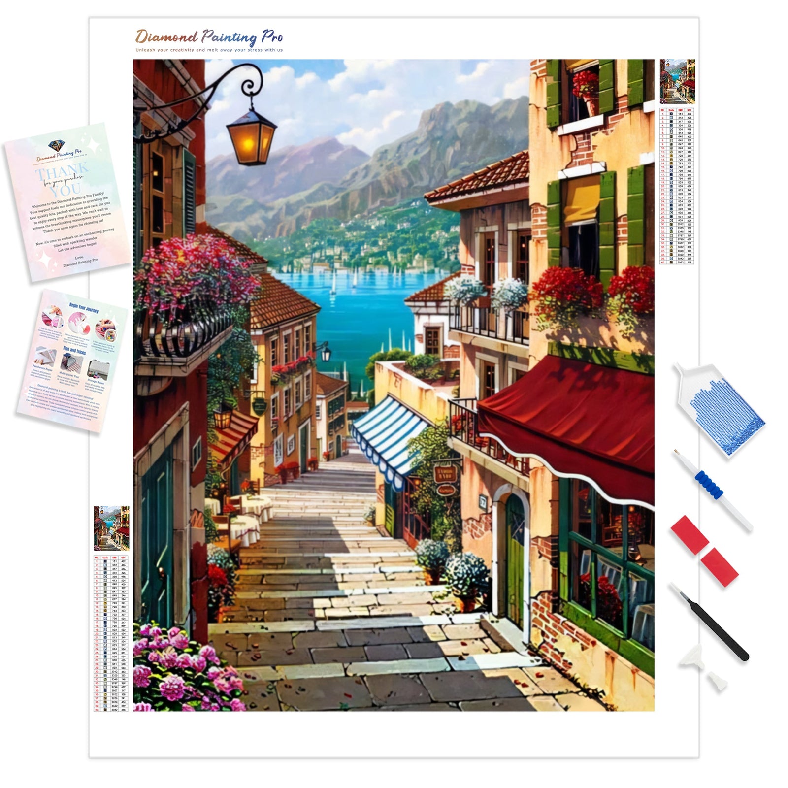 Bellagio Village | Diamond Painting Kit - Full Drill - Square or Round Diamonds with AB Drills Option