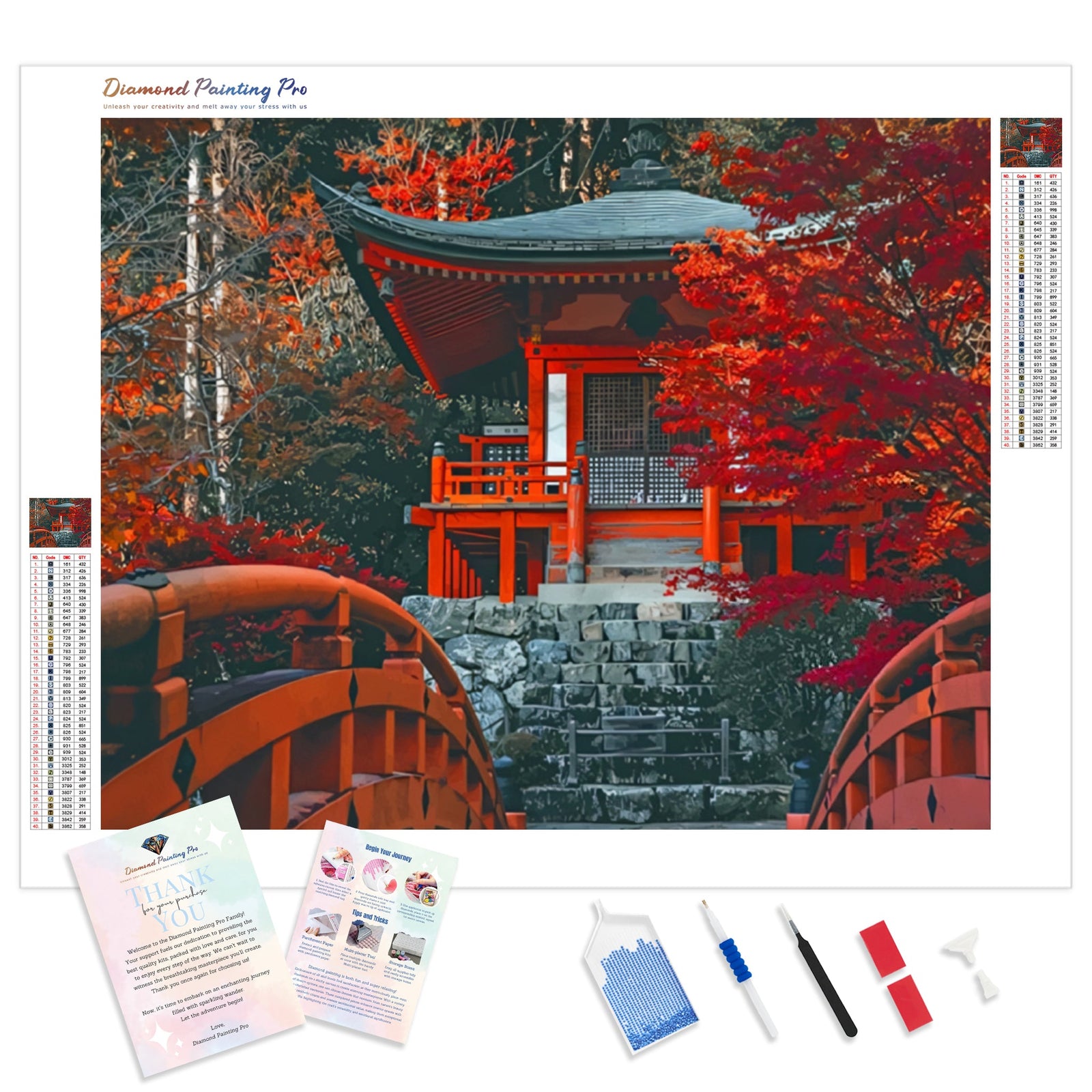 Bentendo Temple Japan | Diamond Painting Kit - Full Drill - Square or Round Diamonds with AB Drills Option