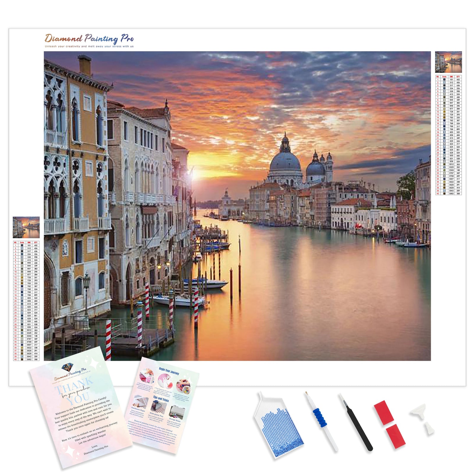 Waterborne Venice | Diamond Painting Kit - Full Drill - Square or Round Diamonds with AB Drills Option