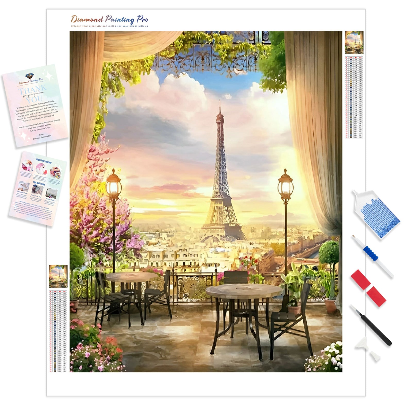 Nice View from Paris | Diamond Painting Kit - Full Drill - Square or Round Diamonds with AB Drills Option