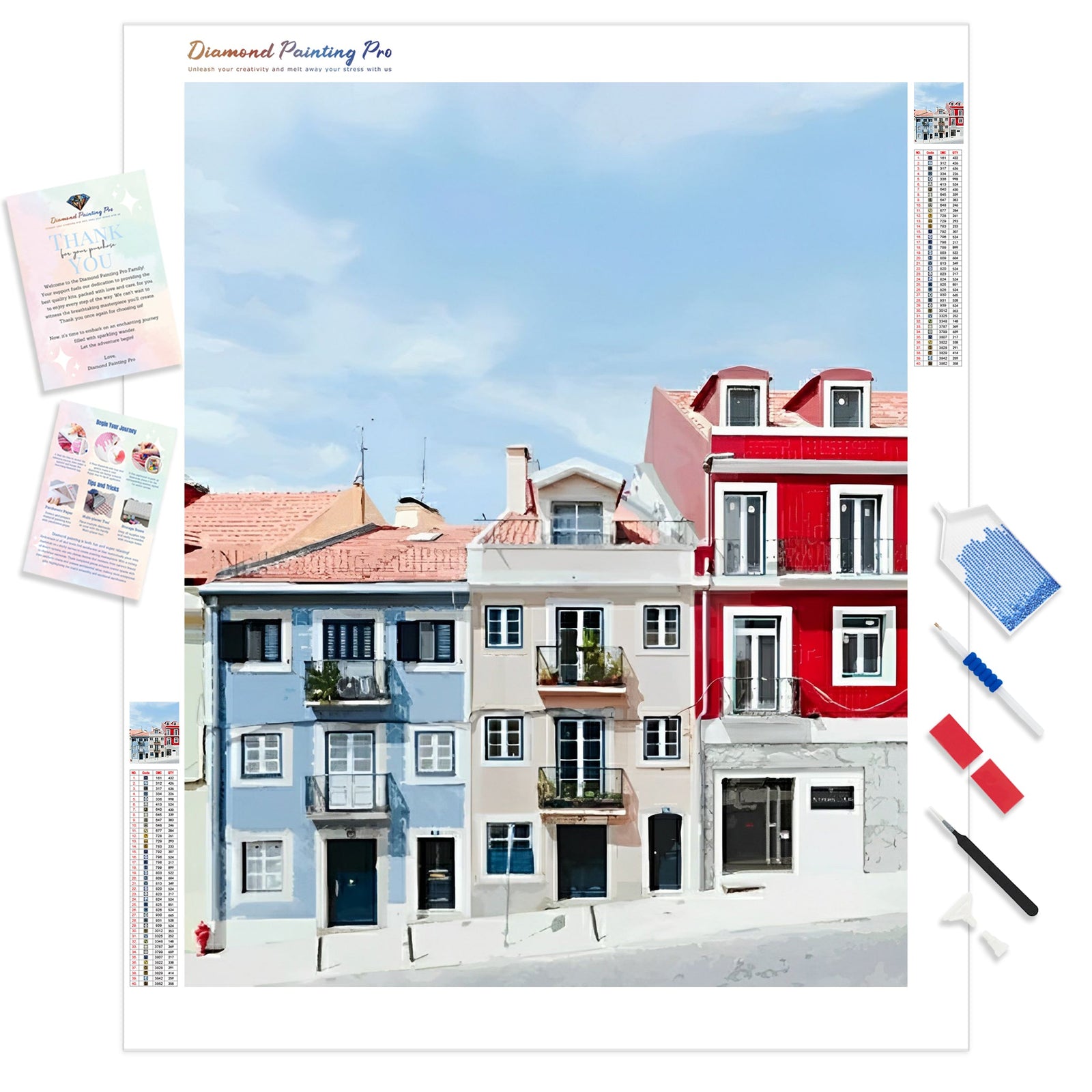 Lisboa | Diamond Painting Kit - Full Drill - Square or Round Diamonds with AB Drills Option