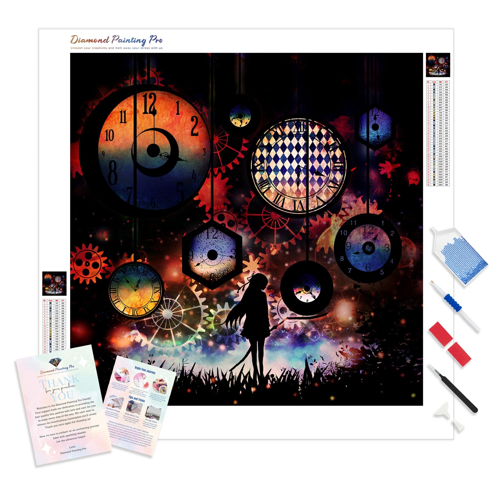 Clockwork Orange | Diamond Painting Kit - Full Drill - Square or Round Diamonds with AB Drills Option