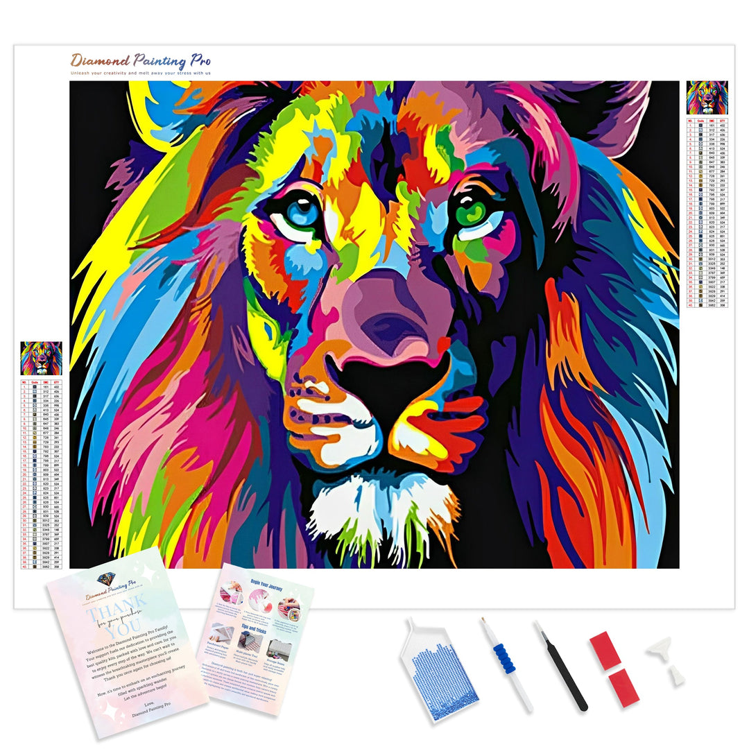 Colorful Lions | Diamond Painting