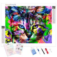 Psychedelic Cat | Diamond Painting