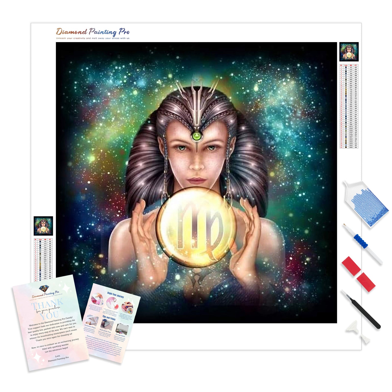 Virgo Constellation | Diamond Painting Kit - Full Drill - Square or Round Diamonds with AB Drills Option