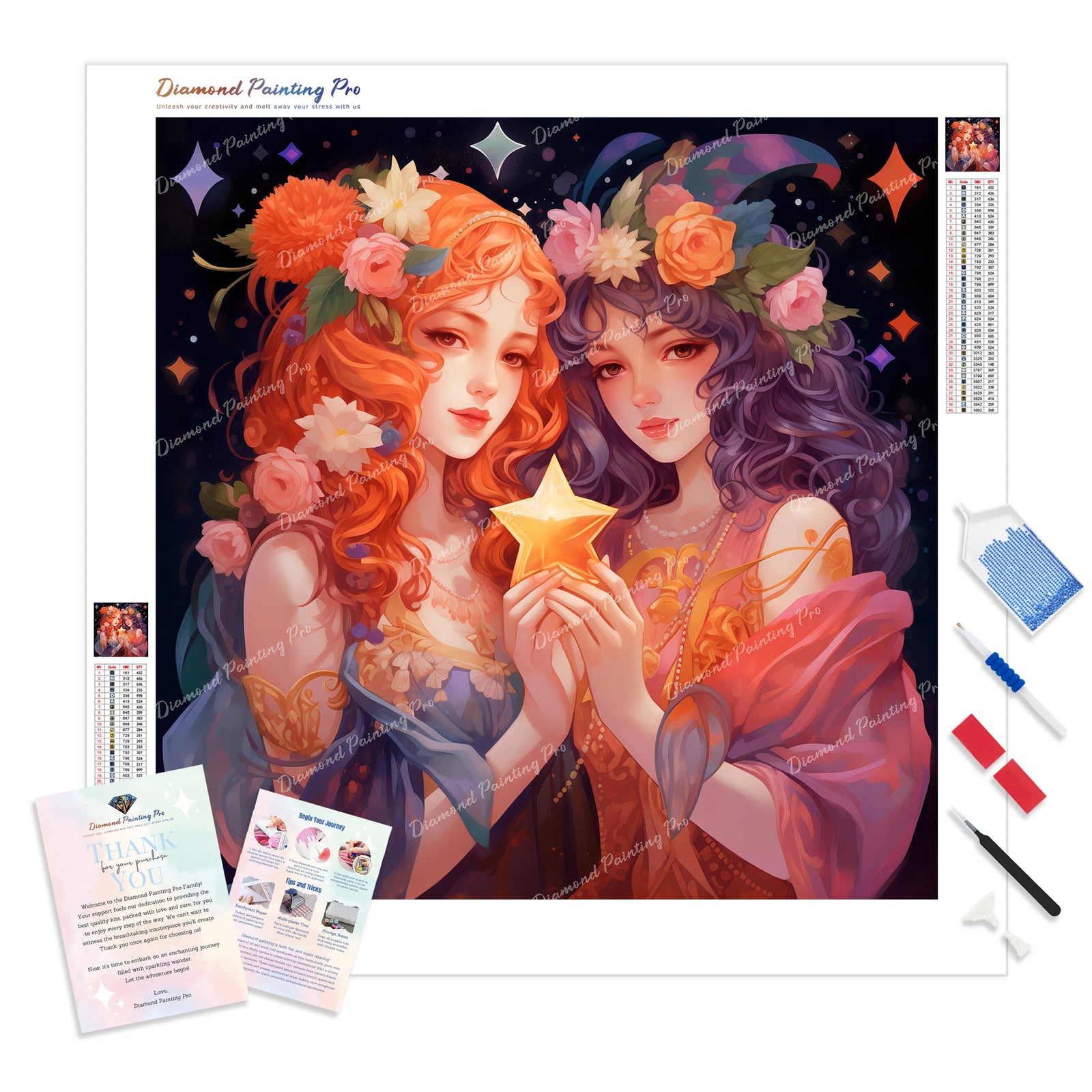 Wish Upon A Star | Diamond Painting Kit - Full Drill - Square or Round Diamonds with AB Drills Option