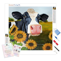 Cow Sunflower | Diamond Painting