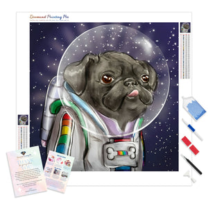 Astronaut Pug | Diamond Painting