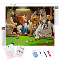 The Dog and Billiards | Diamond Painting