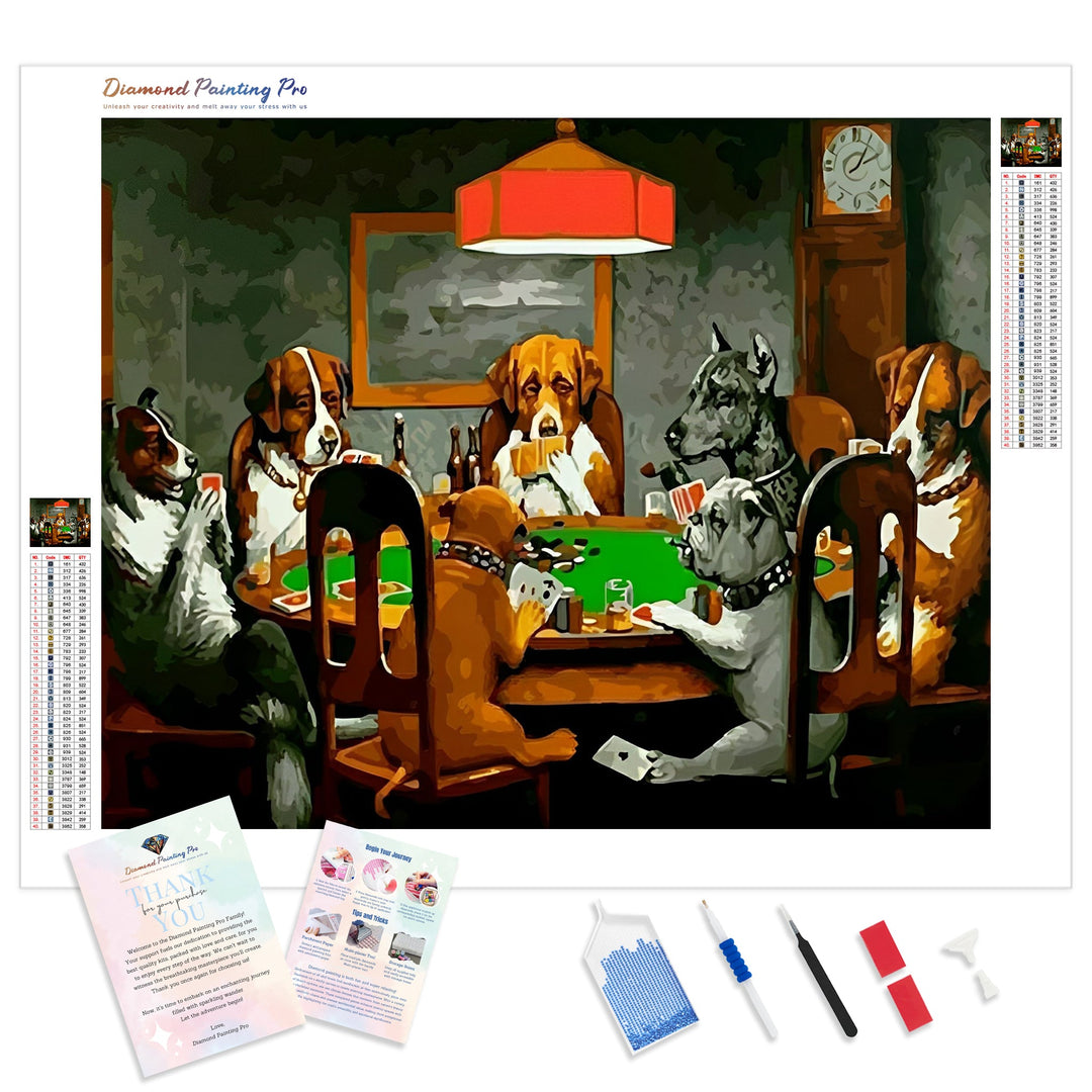 Dogs Playing Poker | Diamond Painting
