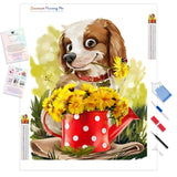 Sweet Digby | Diamond Painting Kit - Full Drill - Square or Round Diamonds with AB Drills Option