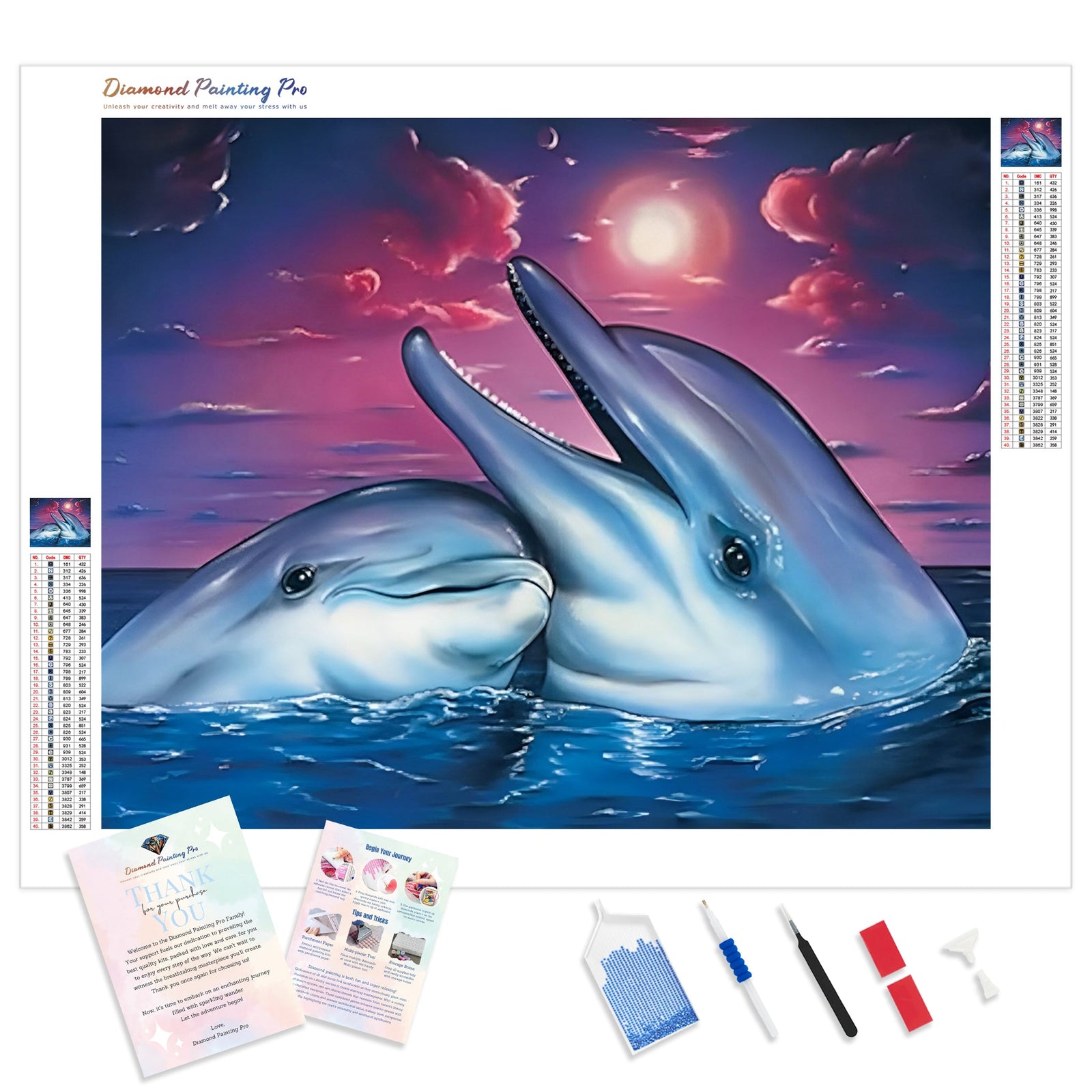 Dolphin Lover | Diamond Painting Kit - Full Drill - Square or Round Diamonds with AB Drills Option