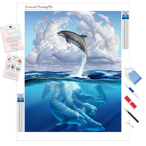 Dolphins and Clouds | Diamond Painting