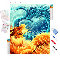 Ice Dragon and Fire Dragon | Diamond Painting