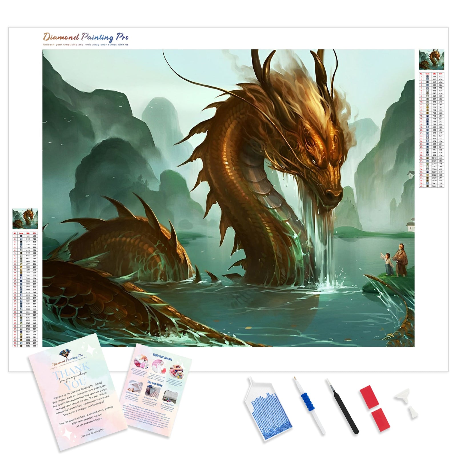 Dragon Majesty | Diamond Painting Kit - Full Drill - Square or Round Diamonds with AB Drills Option