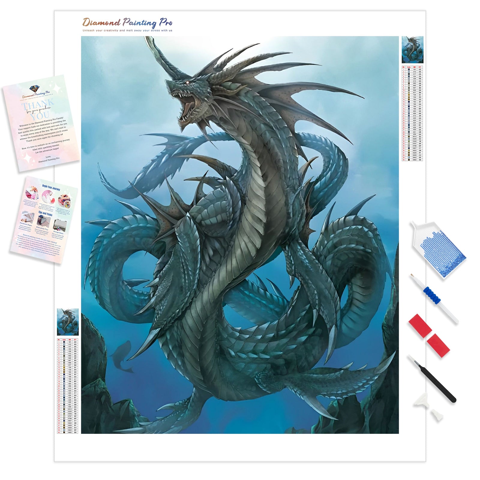 Fierce Underwater | Diamond Painting Kit - Full Drill - Square or Round Diamonds with AB Drills Option