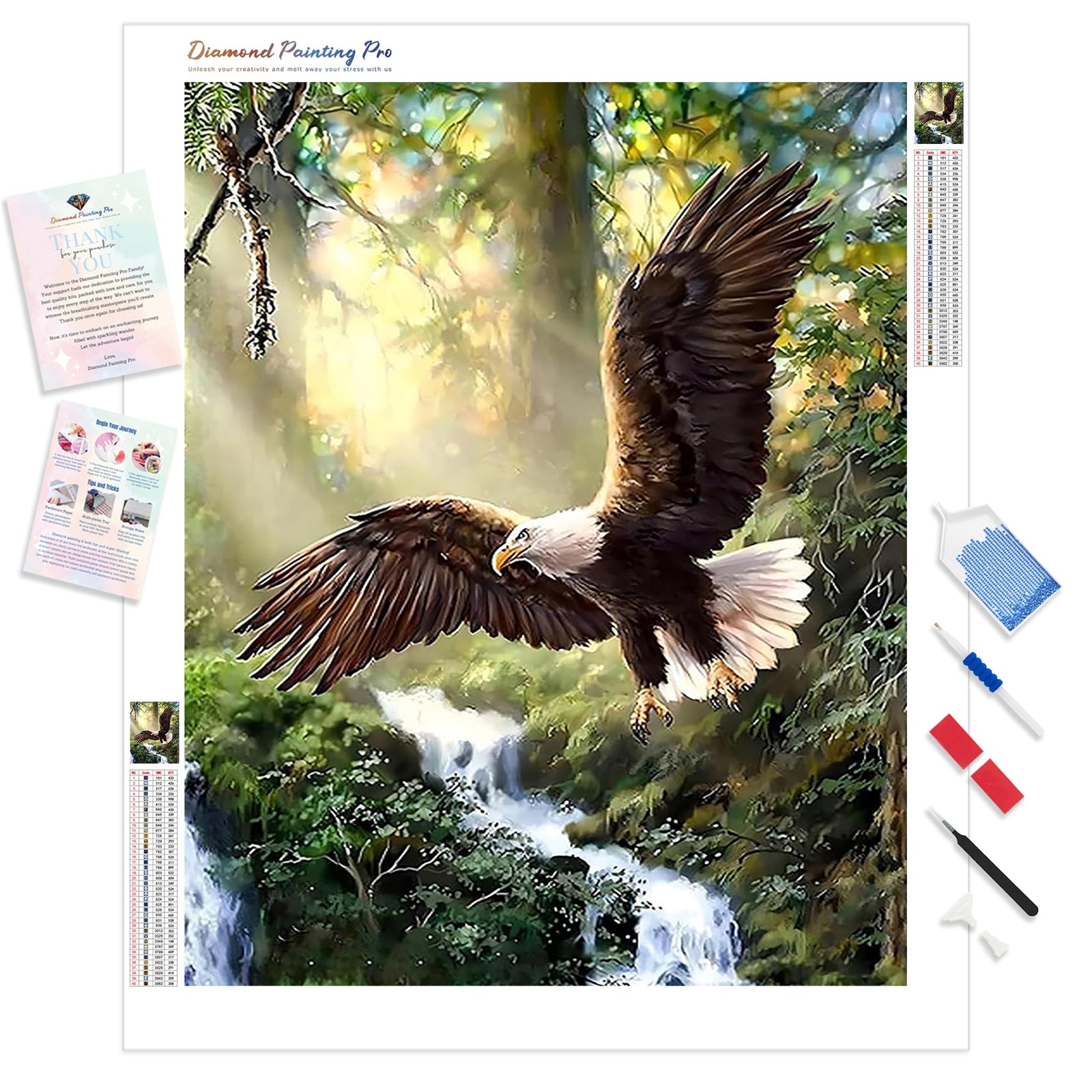 Eagle Flying | Diamond Painting Kit - Full Drill - Square or Round Diamonds with AB Drills Option