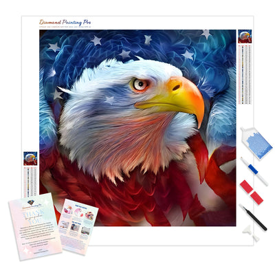 American Eagle Pride | Diamond Painting Kit - Full Drill - Square or Round Diamonds with AB Drills Option