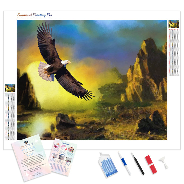 Eagle over Land | Diamond Painting
