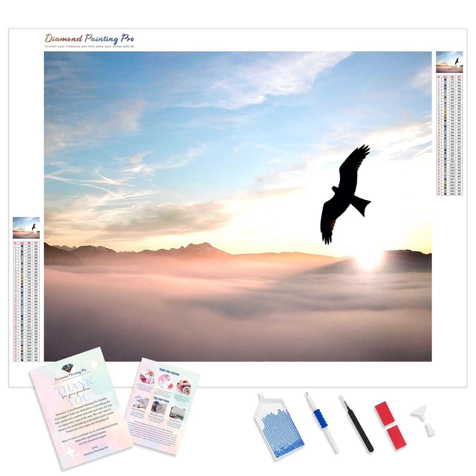 Above the Clouds | Diamond Painting Kit - Full Drill - Square or Round Diamonds with AB Drills Option