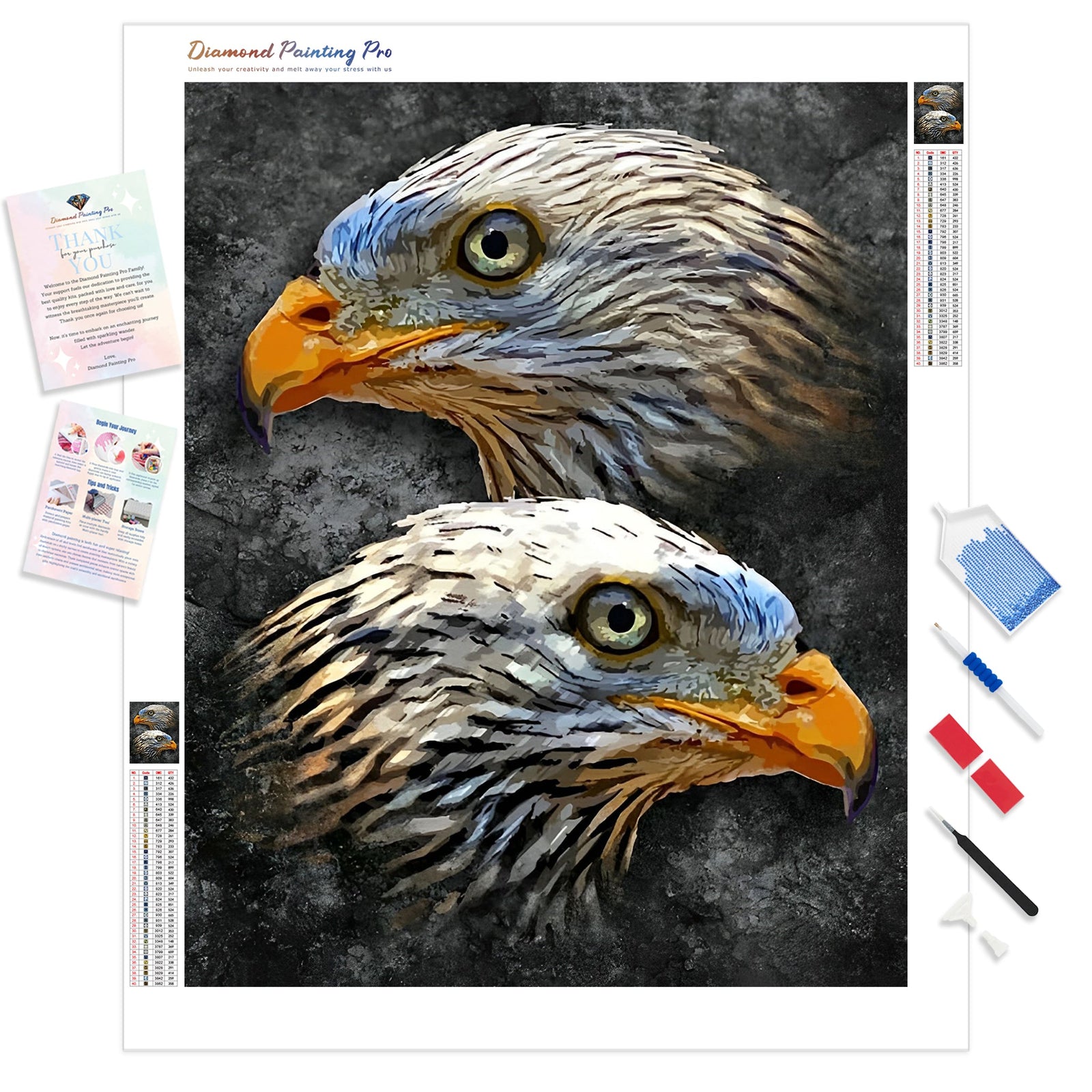 Eagle's Watch | Diamond Painting Kit - Full Drill - Square or Round Diamonds with AB Drills Option