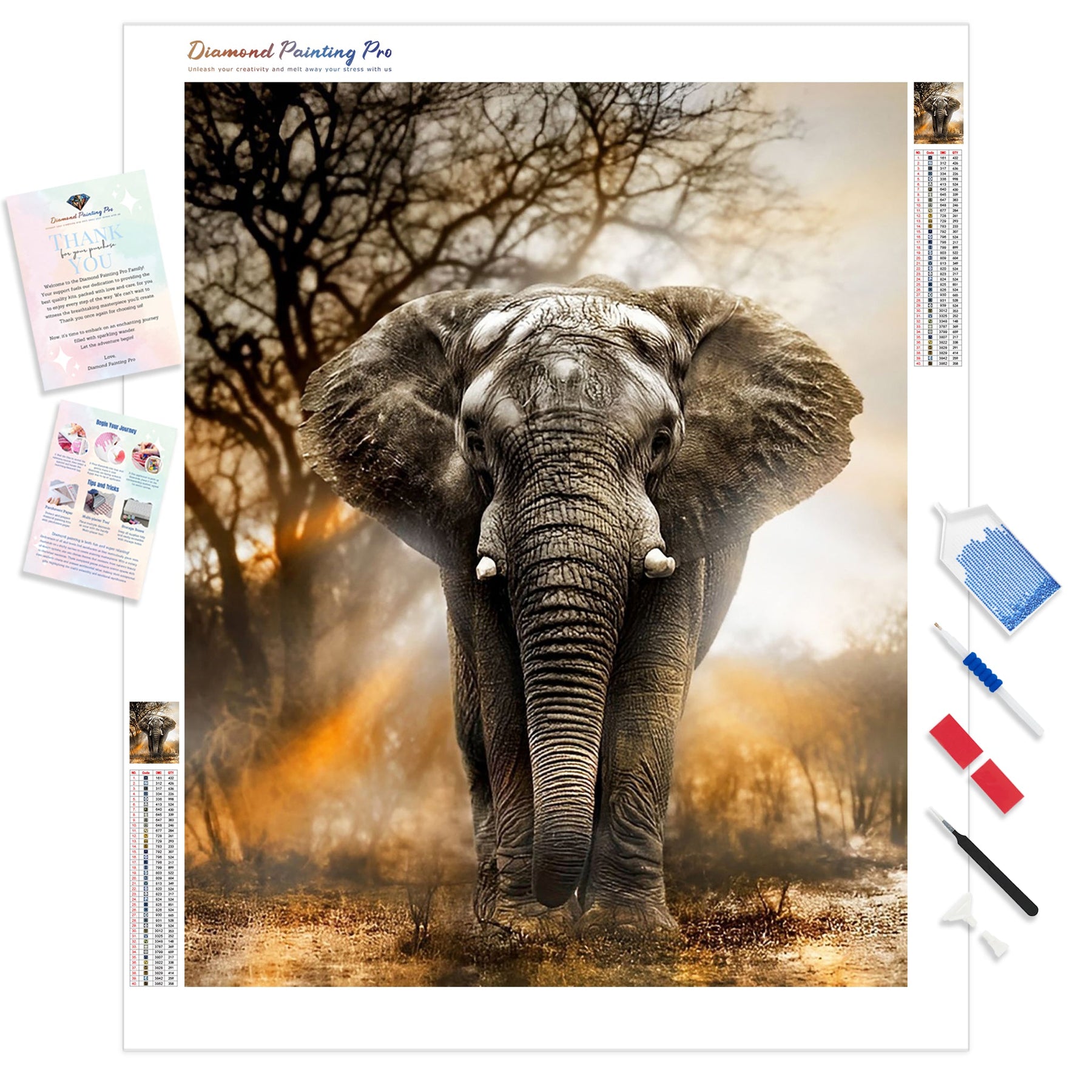 Illustrious Elephant | Diamond Painting Kits | Full Drill ...