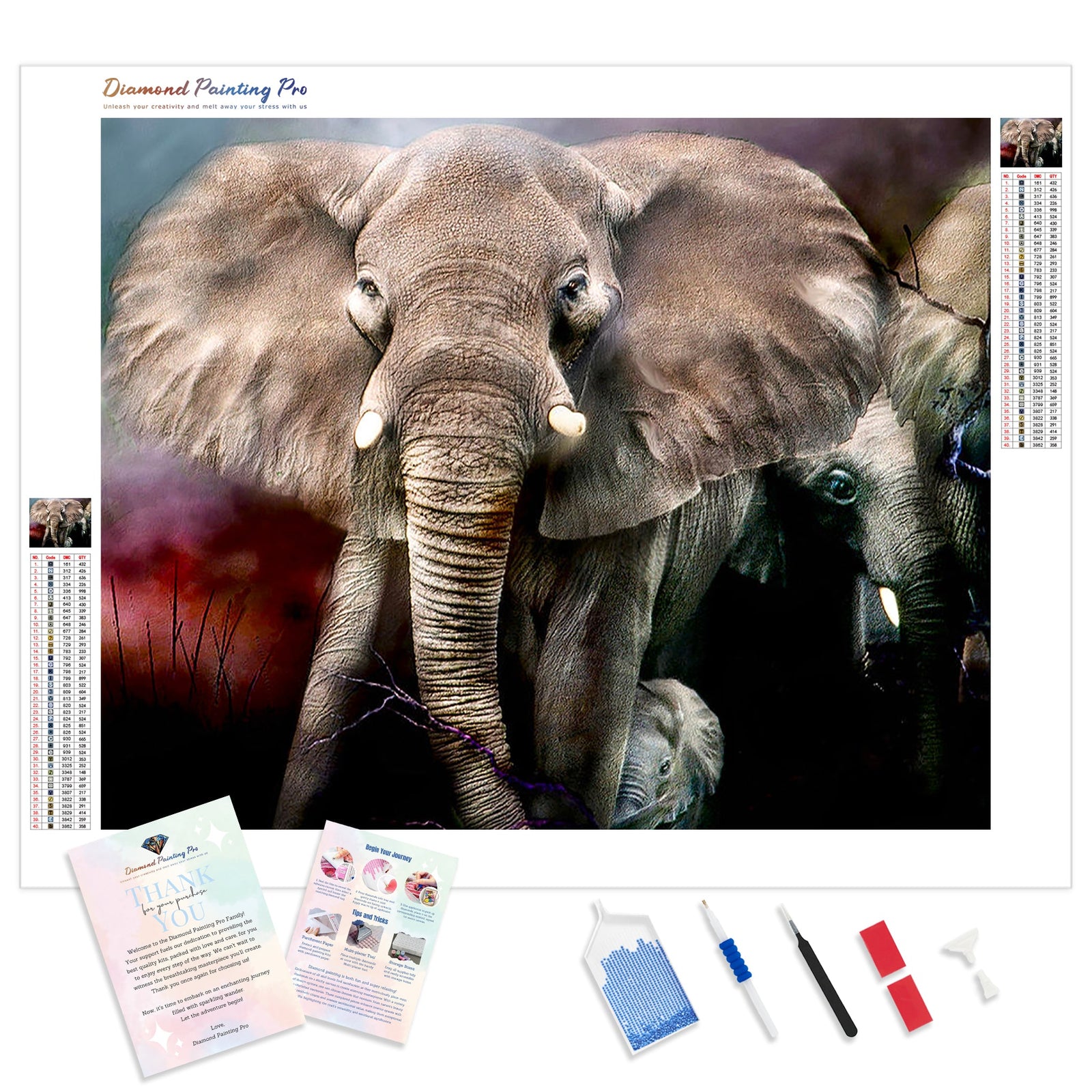 Africa Protection | Diamond Painting Kit - Full Drill - Square or Round Diamonds with AB Drills Option