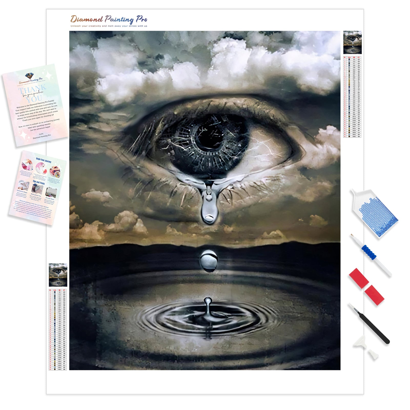 Tears | Diamond Painting Kit - Full Drill - Square or Round Diamonds with AB Drills Option