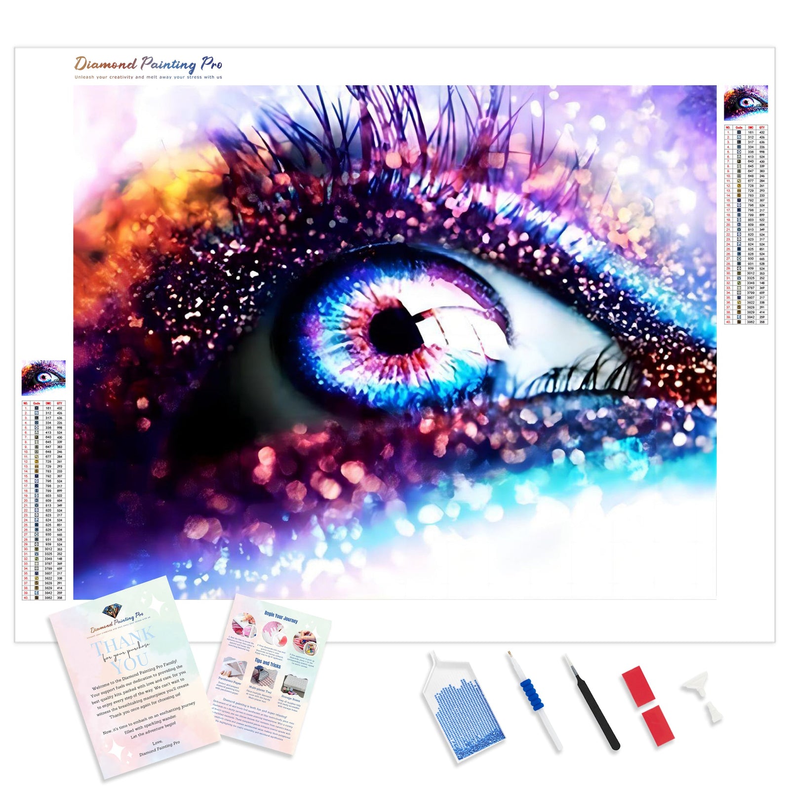 Mystic Eyes | Diamond Painting Kit - Full Drill - Square or Round Diamonds with AB Drills Option