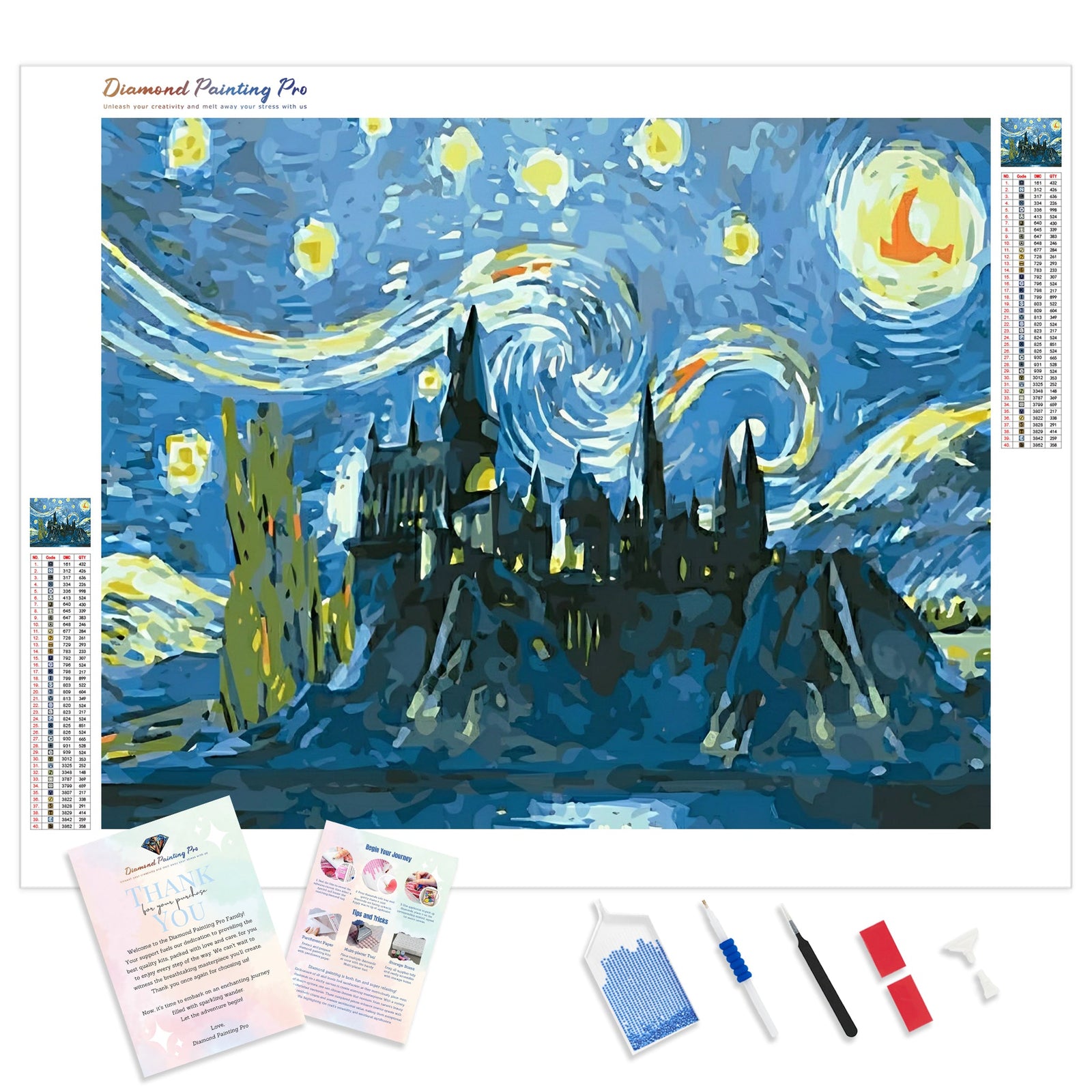 Starry Starry Night | Diamond Painting Kit - Full Drill - Square or Round Diamonds with AB Drills Option