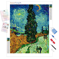 Road with Cypresses | Van Gogh | Diamond Painting