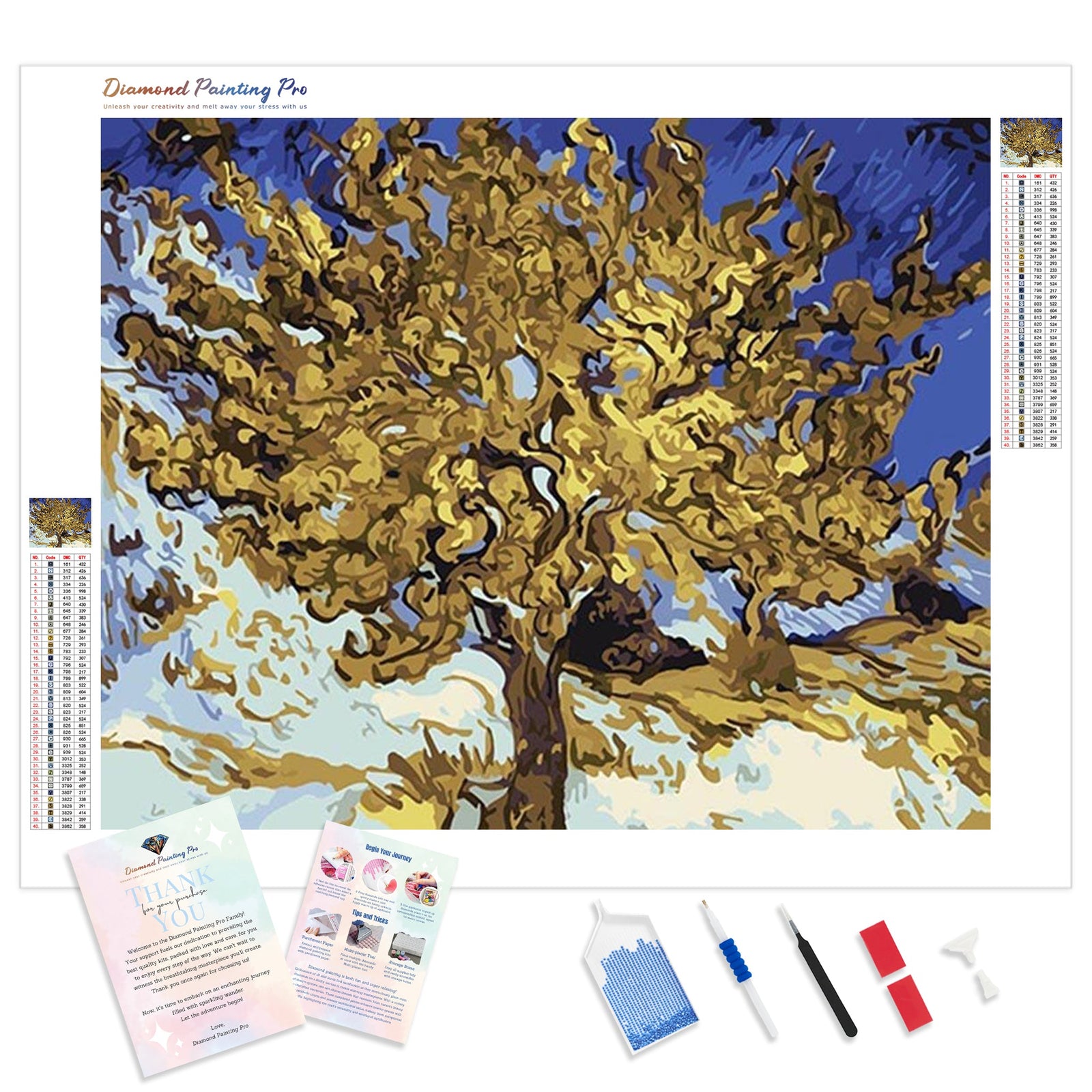 Mulberry Tree | Diamond Painting Kit - Full Drill - Square or Round Diamonds with AB Drills Option