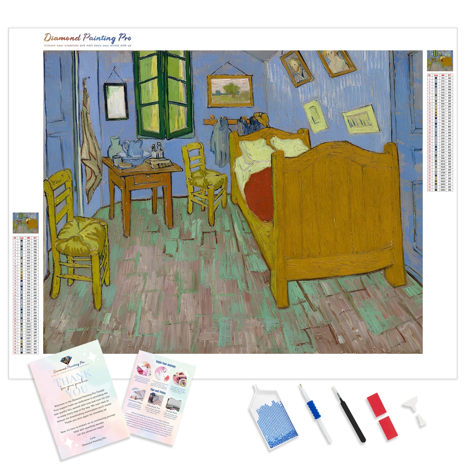 The Bedroom | Diamond Painting Kit - Full Drill - Square or Round Diamonds with AB Drills Option