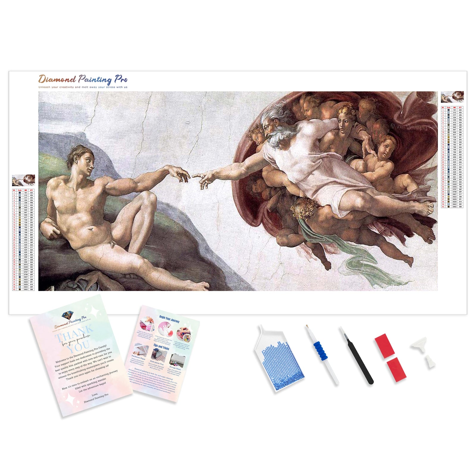 Creation of Adam | Diamond Painting Kit - Full Drill - Square or Round Diamonds with AB Drills Option