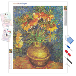 Imperial Fritillaries in a Copper Vase - Vincent van Gogh | Diamond Painting