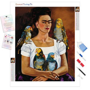 Me and My Parrot - Frida Kahlo | Diamond Painting