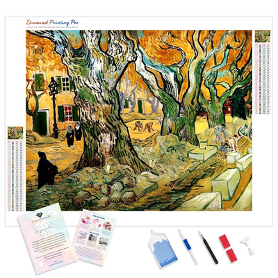 Road Works at Saint Remy - Vincent van Gogh | Diamond Painting Kit - Full Drill - Square or Round Diamonds with AB Drills Option