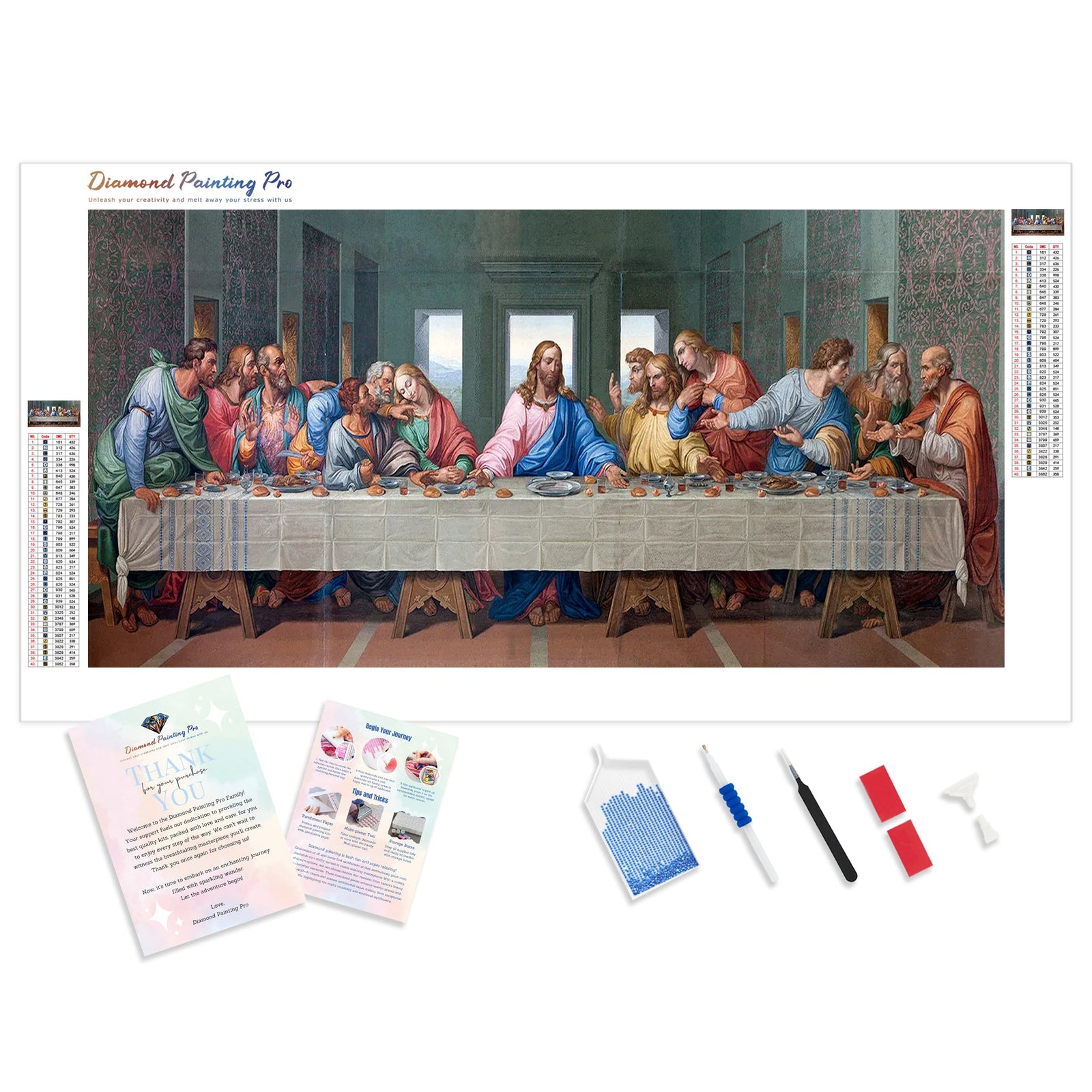 Last Supper - da Vinci | Diamond Painting Kit - Full Drill - Square or Round Diamonds with AB Drills Option