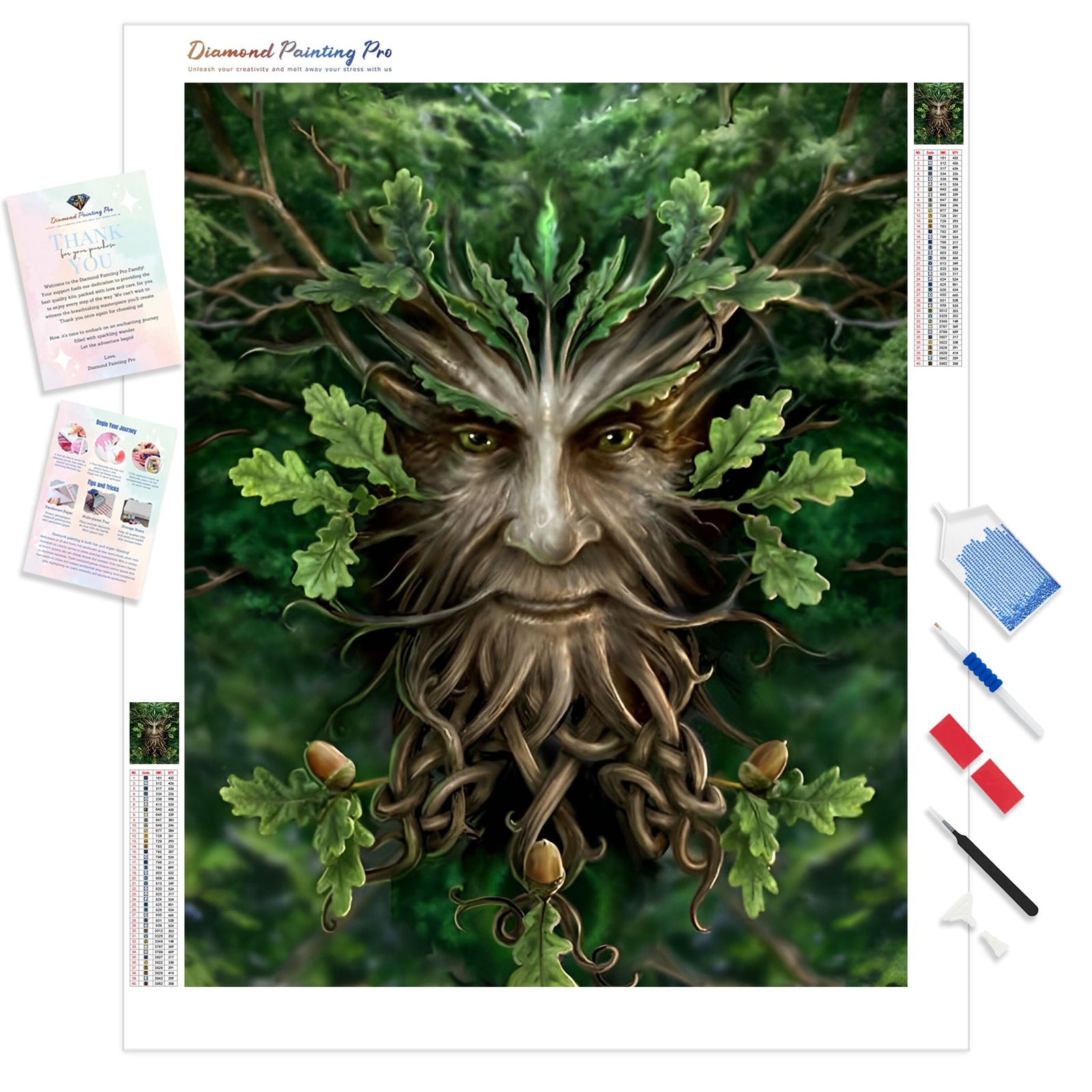 Cartoon Tree Elf | Diamond Painting Kit - Full Drill - Square or Round Diamonds with AB Drills Option