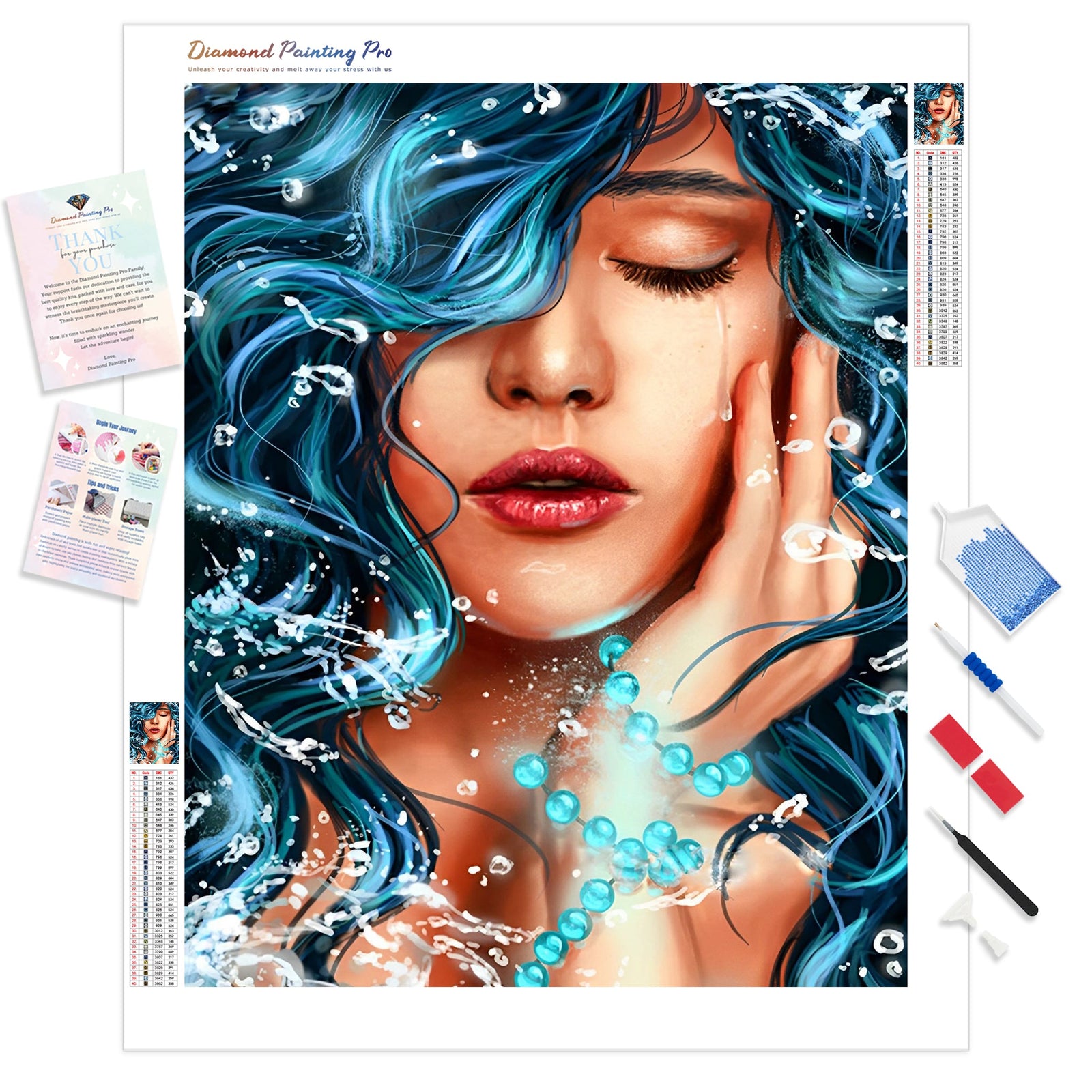 Crying Sad Woman | Diamond Painting Kit - Full Drill - Square or Round Diamonds with AB Drills Option