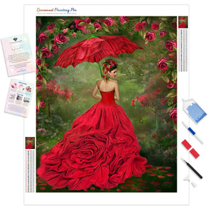 Rose Life Girl | Diamond Painting