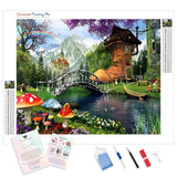 Magical Shoe House | Diamond Painting Kit - Full Drill - Square or Round Diamonds with AB Drills Option