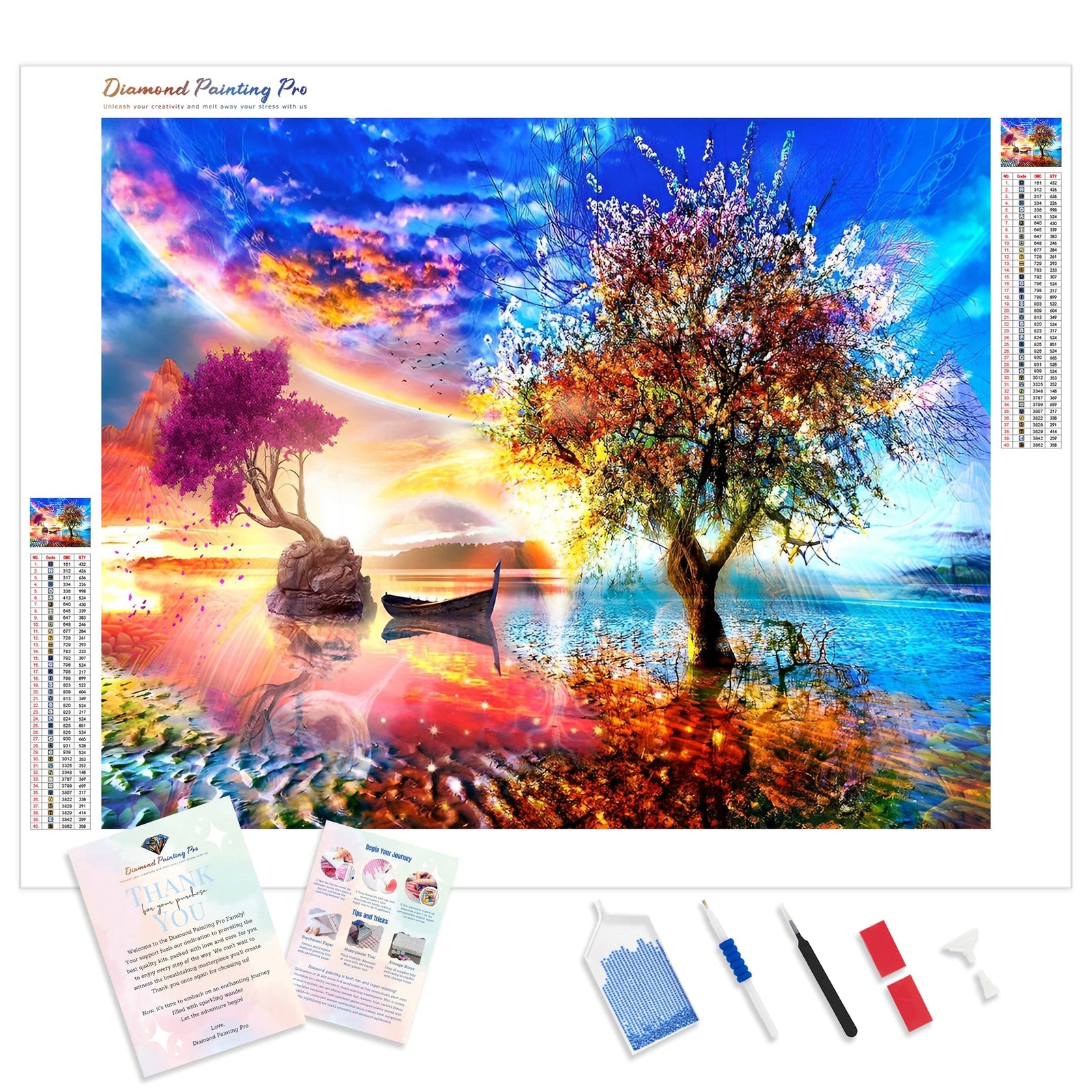 Tree of Life Beyond the Starry Sky | Diamond Painting Kit - Full Drill - Square or Round Diamonds with AB Drills Option