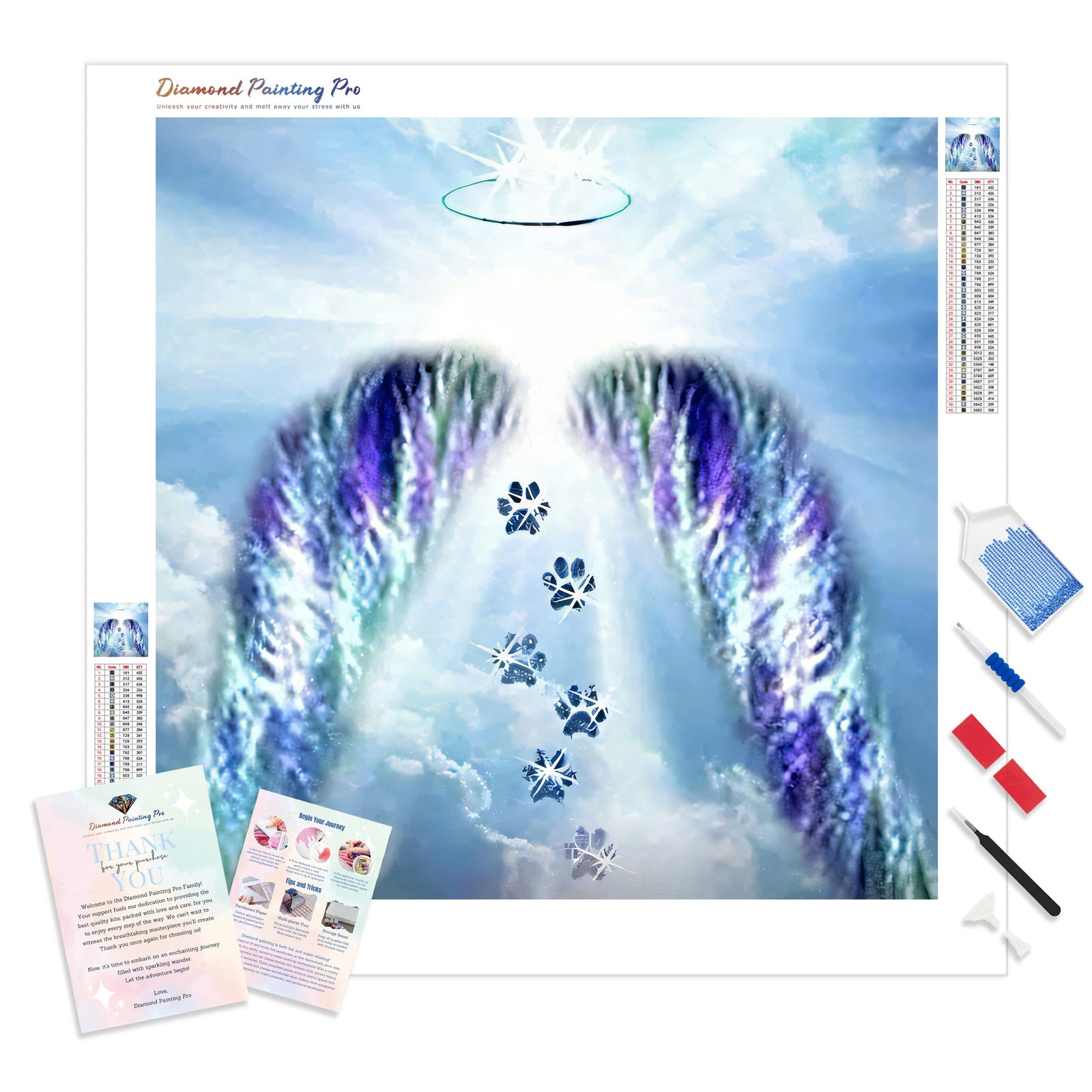 Angel Wings | Diamond Painting Kit - Full Drill - Square or Round Diamonds with AB Drills Option