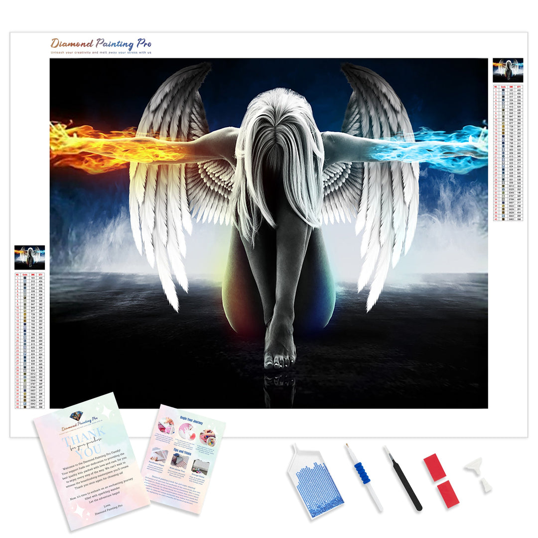 Ice Fire Angel Wings | Diamond Painting