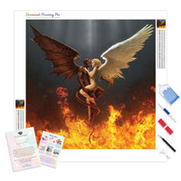 Nude Devil & Angel Love Flame | Diamond Painting