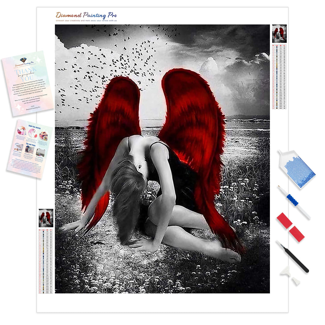 Red Wings Angel | Diamond Painting