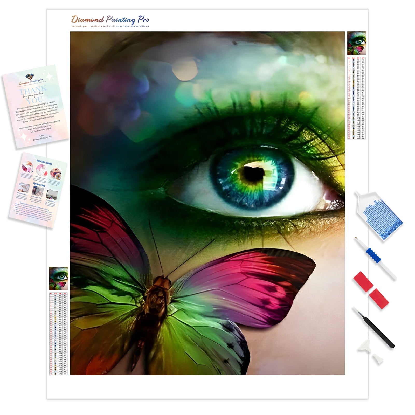 Butterfly in Your Eye | Diamond Painting Kit - Full Drill - Square or Round Diamonds with AB Drills Option