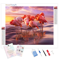 Wavy Flamingos | Diamond Painting