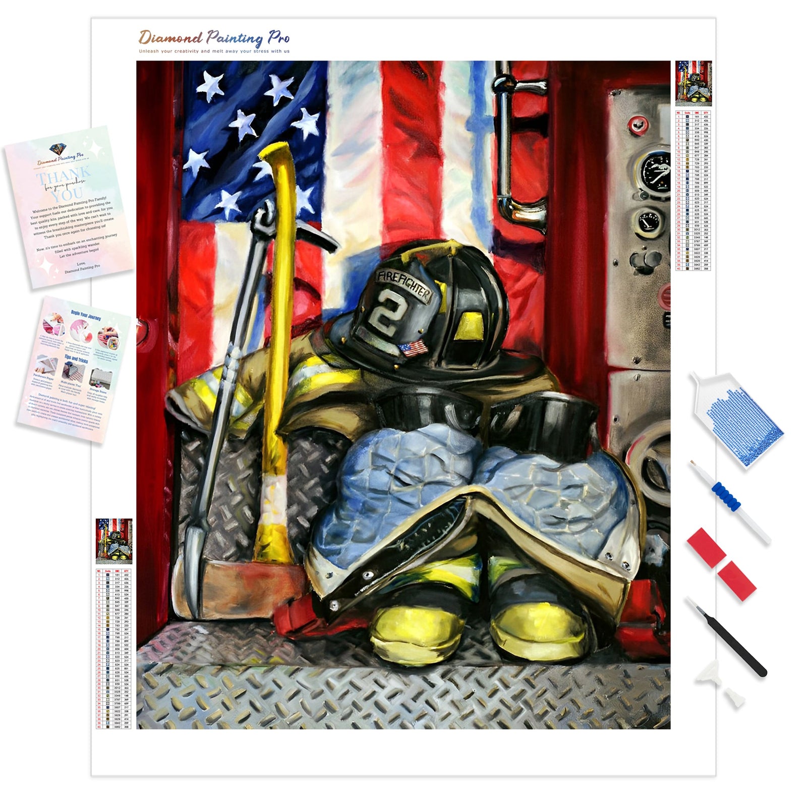 Symbols of Heroism | Diamond Painting Kit - Full Drill - Square or Round Diamonds with AB Drills Option